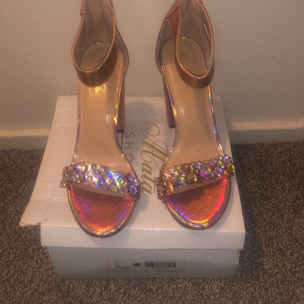 Rose gold heels